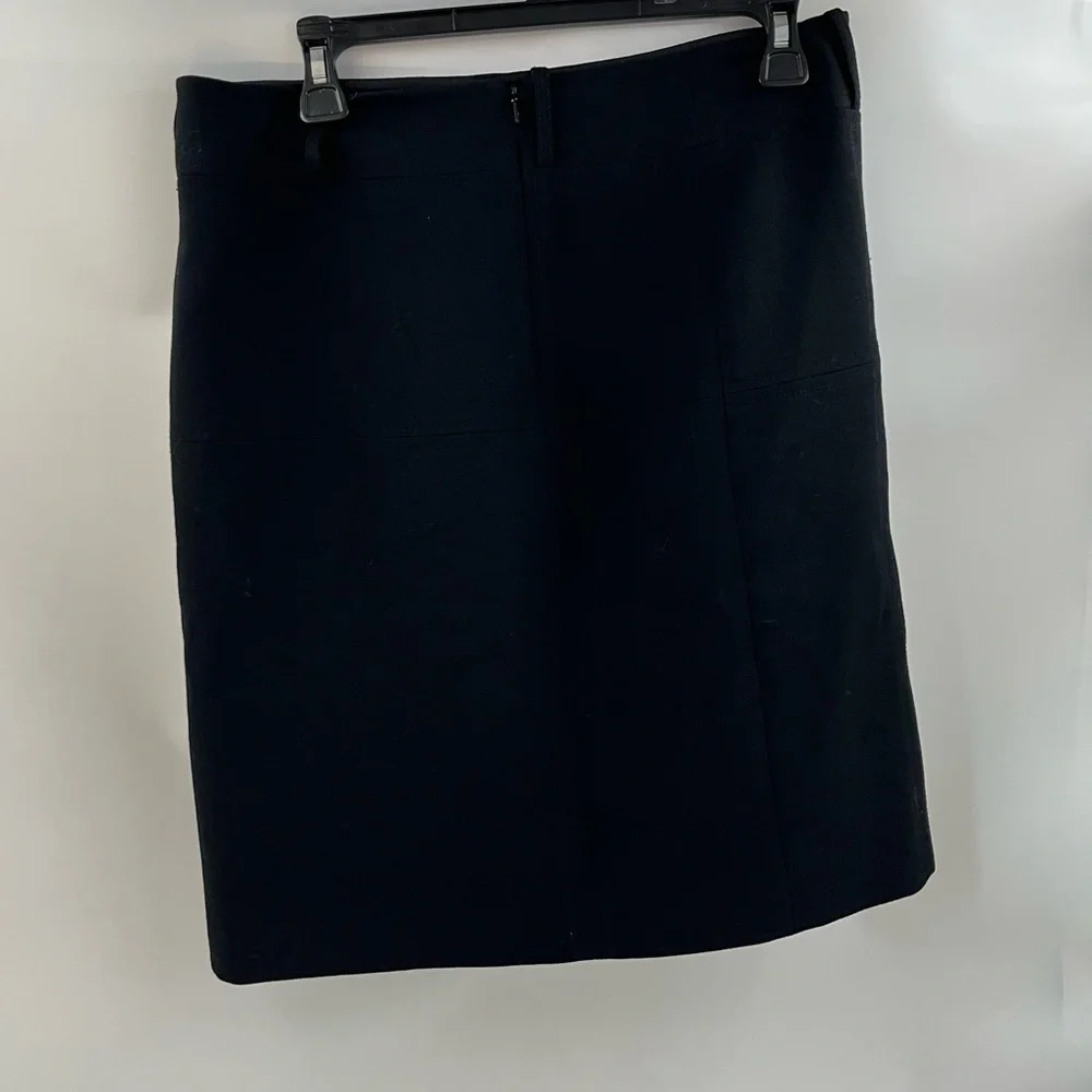 Tory Burch‎ Women's 8 Wool Solid Black Knee-length Skirt